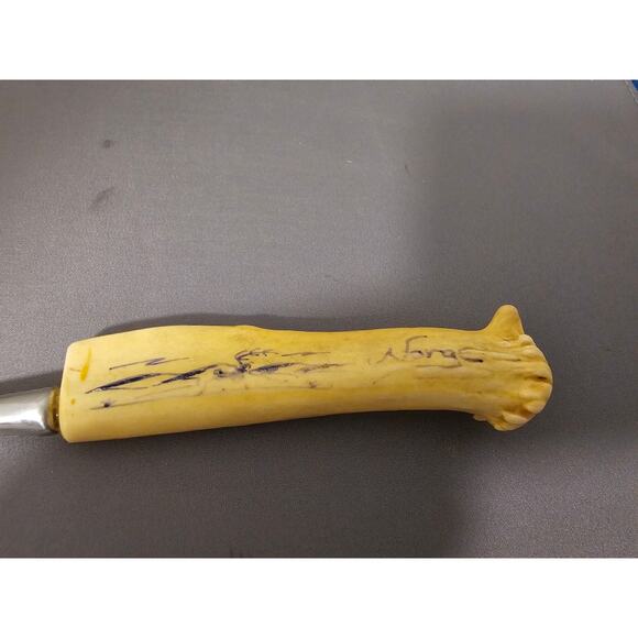 Vintage SPAR Norge Stainless Steel Cheese Slicer/Server - Antler Handle - Norway - Picture 2 of 7